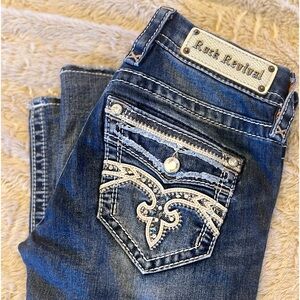 Rock revival blue jeans